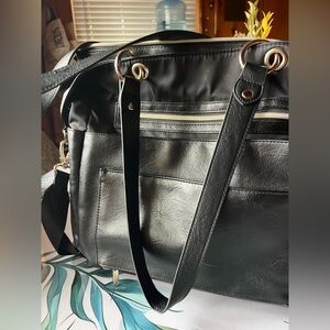 BEIS Black Tote /Diaper bag with Gold-Tone Hardware